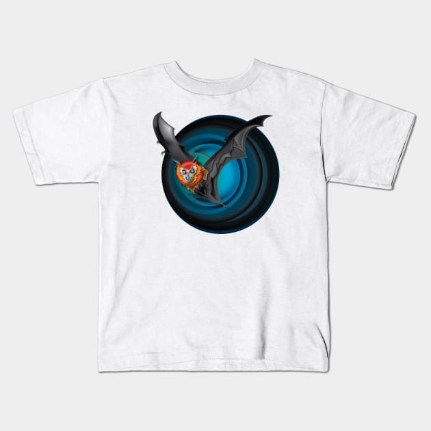 Bat Sonar Kids T-Shirt by riomarcos